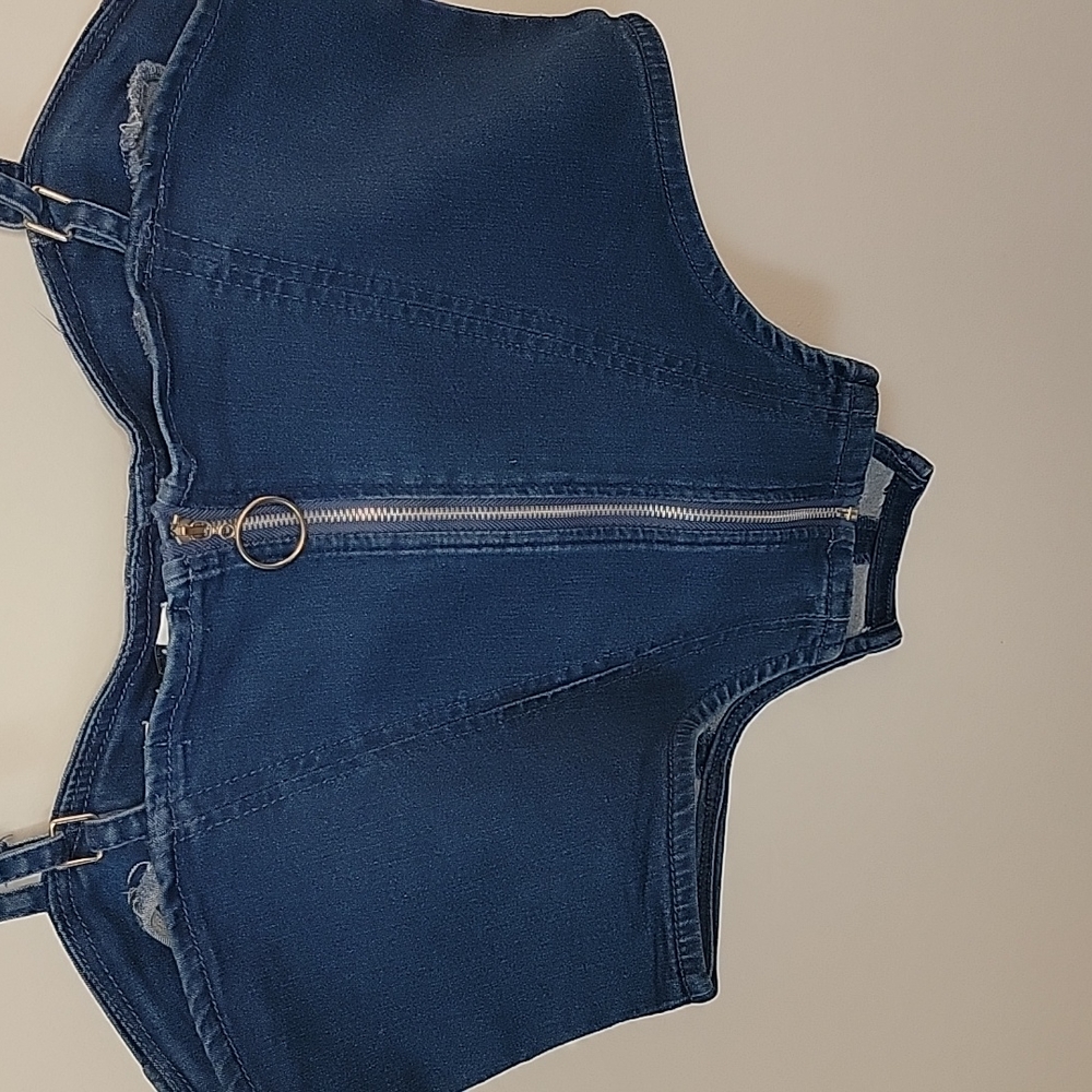Denim Bustier Style Top - Picture 7 of 10